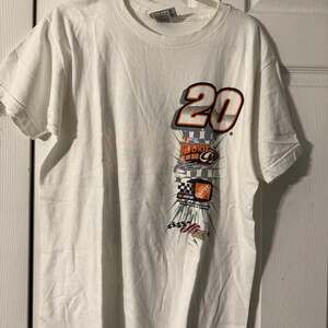 Vintage Tony Stewart NASCAR T Shirt #20 Men's Size L White